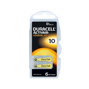 Μπαταρία Duracell ActivAir για Ακουστικά Βαρηκοΐας DA10 6 τμχ