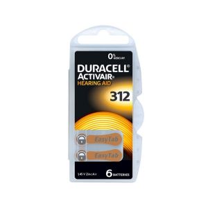 Μπαταρία Duracell ActivAir για Ακουστικά Βαρηκοΐας DA312 6 τμχ