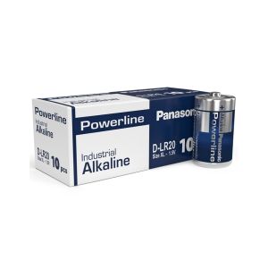 Panasonic Powerline Industrial LR20 Alkaline Battery D 10 pcs