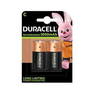 Duracell C Rechargeable Battery 3000mAh 2 pcs