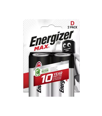Energizer Max LR20 Alkaline Battery D 2 pcs