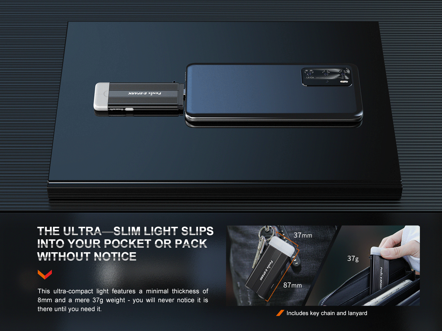   Fenix E-SPARK Ultra-Thin Powerbank Flashlight