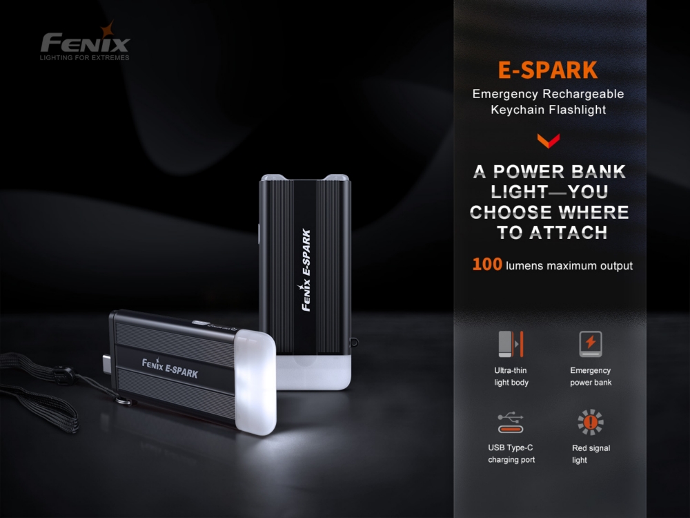   Fenix E-SPARK Ultra-Thin Powerbank Flashlight