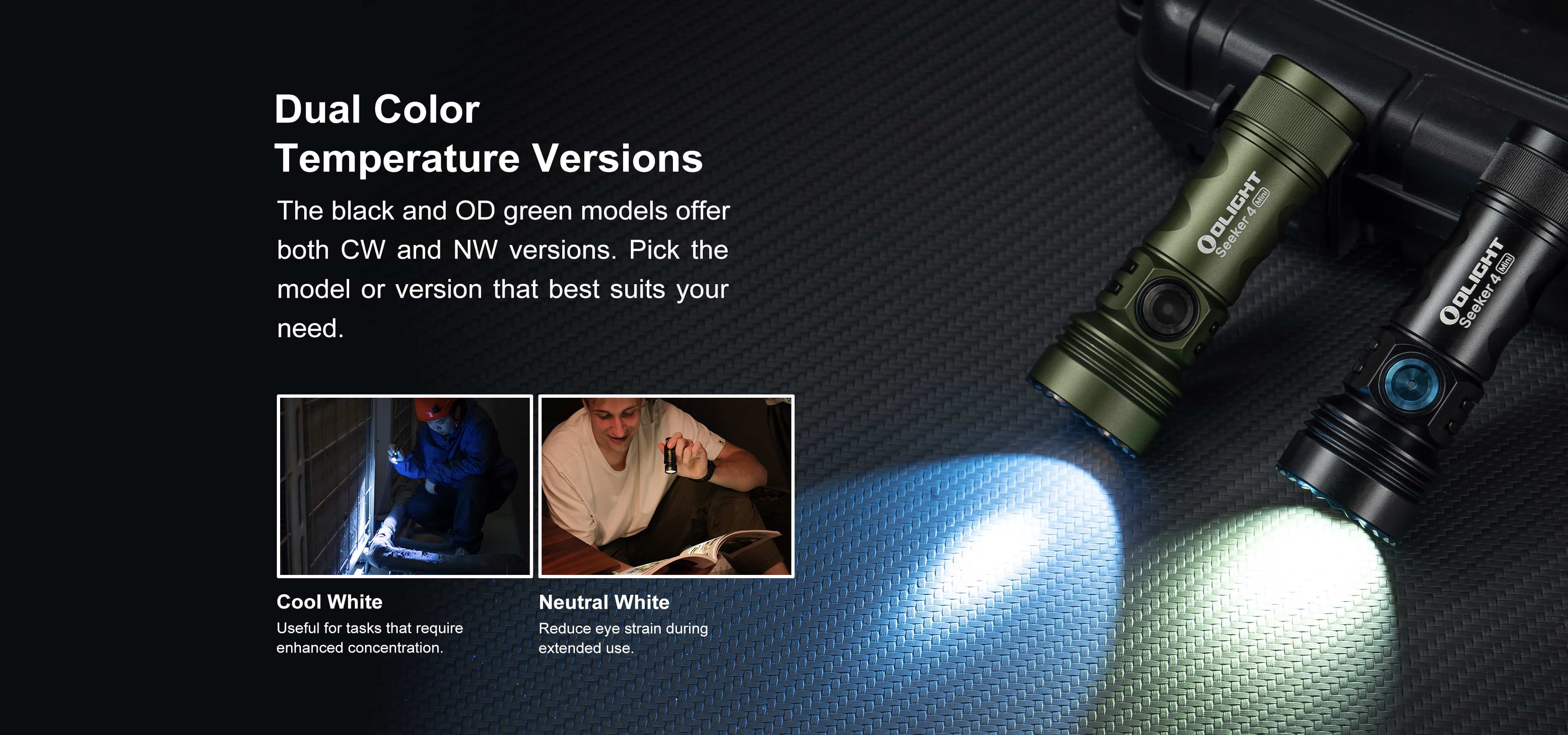 Olight Seeker 4 Mini White & UV LED Flashlight 