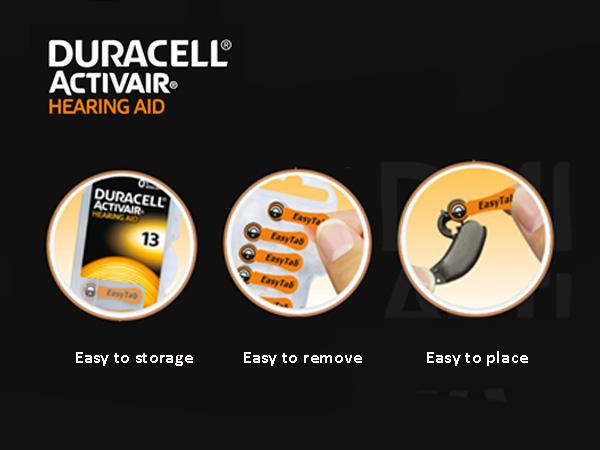Duracell ActivAir Hearing Aid Battery DA10 6 pcs